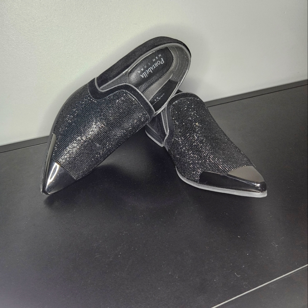 PortaBella Cristiano Mens Sparkling Dress-Shoes Slip on, Size 8.5 M